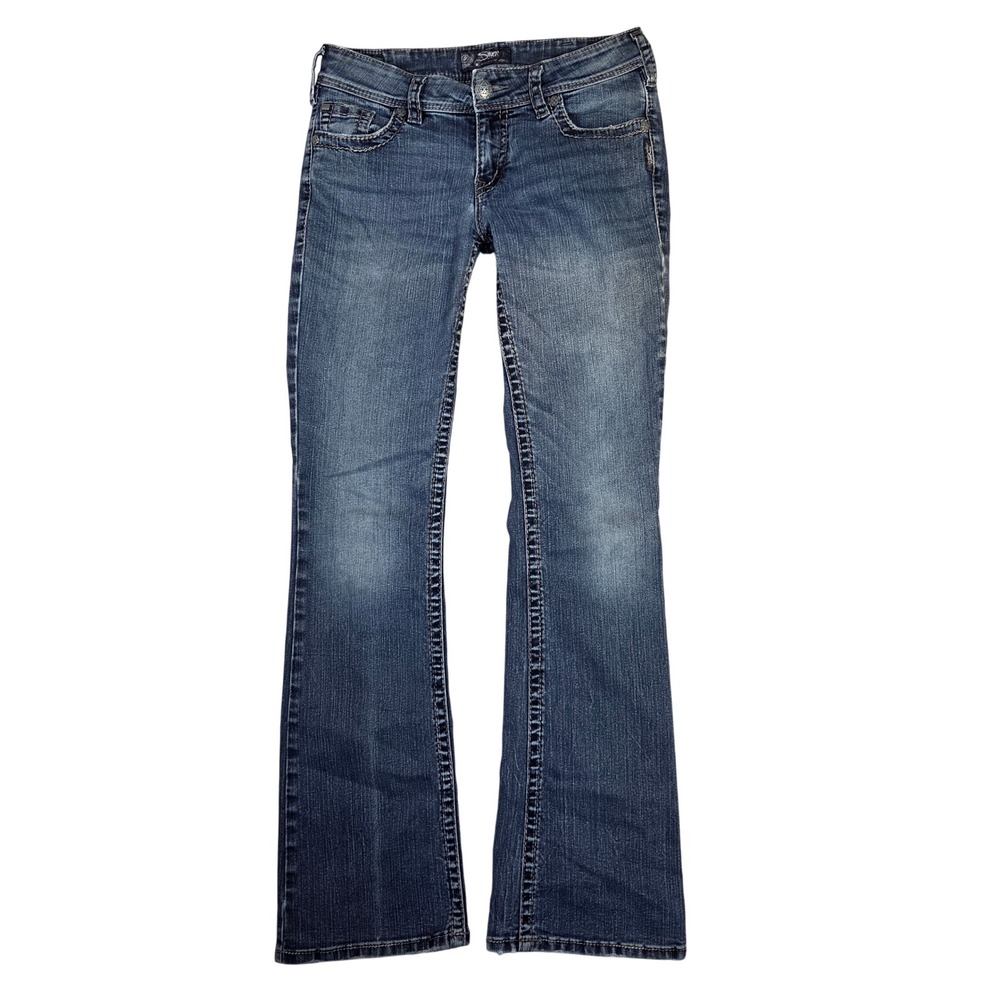Silver Jeans Co Suki Surplus Mid Rise Bootcut Jeans Blue W30 L34 Western